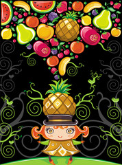 Pineapple girl (fruity series)