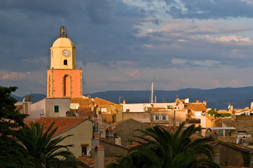 View at St.Tropez at sunrise in French Riviera