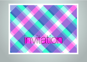 Modern invitation card backside in vector