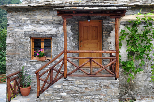traditional stone house, island Thassos,Greece