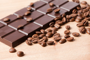 chocolate and coffee beans