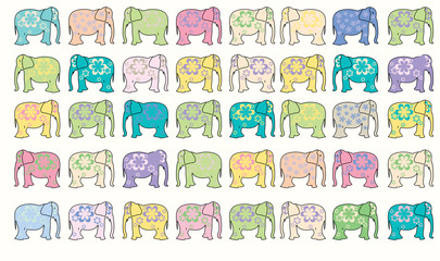 Naklejka premium elephant vector background