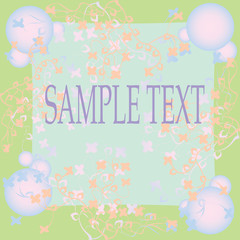 floral card with space for text