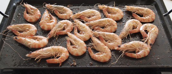 Grilled prawns