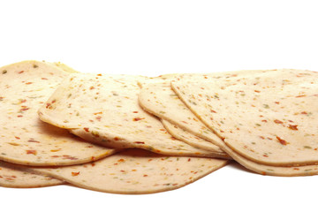 heap of ham with paprika