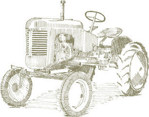 Fototapeta na wymiar Old Tractor