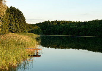lake with baulk