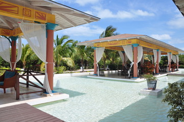 Tropical resort gazebo