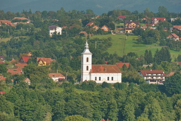 paesaggio con chiesa