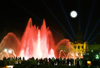 Fototapeta na wymiar Montjuic (magic) fountain