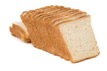 sliced bread on white
