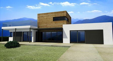 Maison contemporaine ossature bois