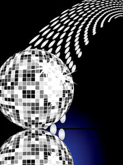 Silberne Diskokugel