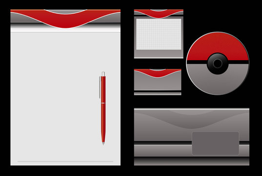 Red And Grey Template Vector Background