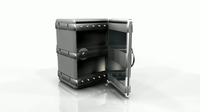Animation vid&eacute;o 3D coffre-fort