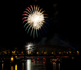 Feuerwerk über dem Rhein