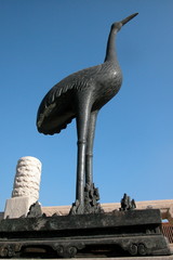 Sculpture, la grue, cité interdite, Pékin