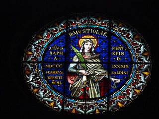 stained glass window in the cathedral of San Secondino - Chiusi