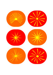 shiny sun icons