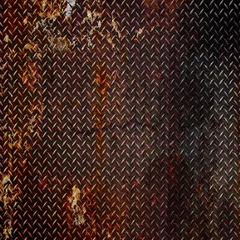 Selbstklebende Fototapete Metall Grunge-Diamant-Metall-Hintergrund
