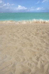 Fototapeta na wymiar Perspektywa lato linia brzegowa plaża piasek brzegu