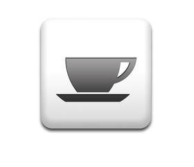 Boton cuadrado blanco taza de cafe