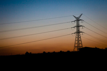 Fototapeta premium Pylon at sunset