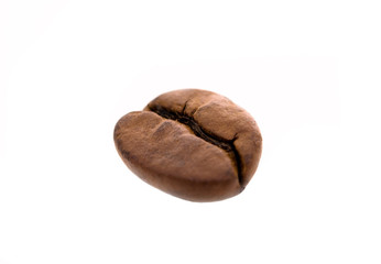 Obraz premium macro shot of a coffee bean, isolated on white