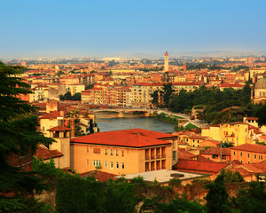 Fototapeta na wymiar Verona, Italy cityscape
