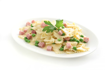 Pasta with Ham and Peas