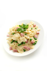 Pasta with Ham and Peas