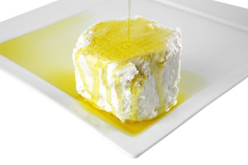 whole soft cheese in oil