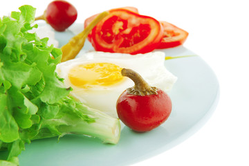 eggs with vegetables and cheeses