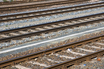 Some railroad tracks