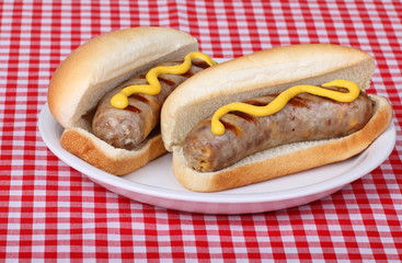 Bratwurst on a Bun