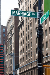 Marriage Love Street Signs