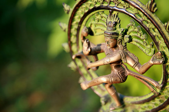 Statue of Shiva Nataraja - Lord of Dance at sunlight