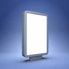 Blank advertising billboard