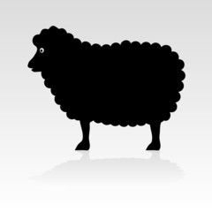 sheep black vector silhouette