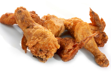 Chicken legs on the white
