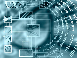 Abstract background in blues