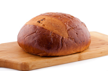 Bread on white background.