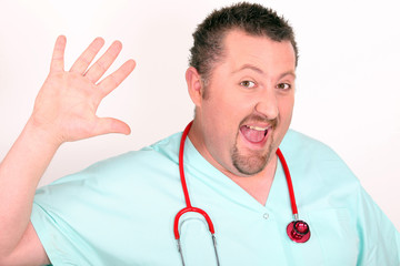 Portrait d'un médecin excentrique