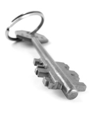 single key in black and white
