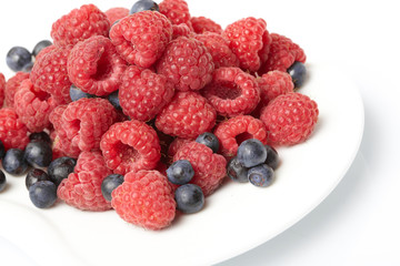fresh berries on the plate