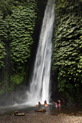 Enjoying the falls