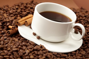 cup of coffee with cinnamon