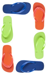 Summer Flip Flop Border Background or Banner Image