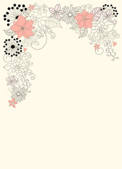 Beautiful backgroung with floral decoration