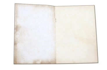 texture of old blank notebook in isolate